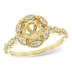 14Kt Gold Semi-Mount Engagement Ring