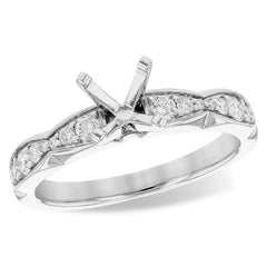 14Kt Gold Semi-Mount Engagement Ring