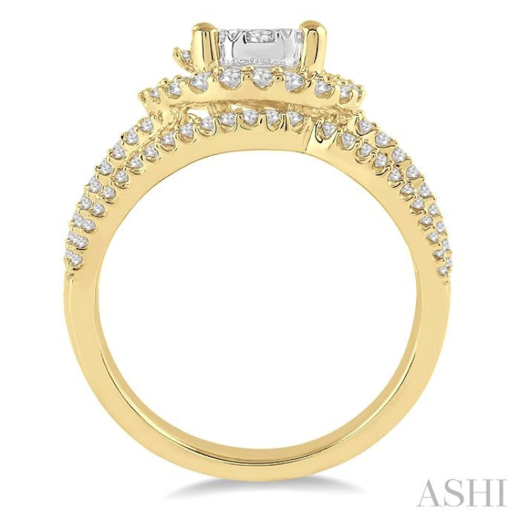 1 Ctw Diamond Lovebright Ring in 14K Yellow Gold