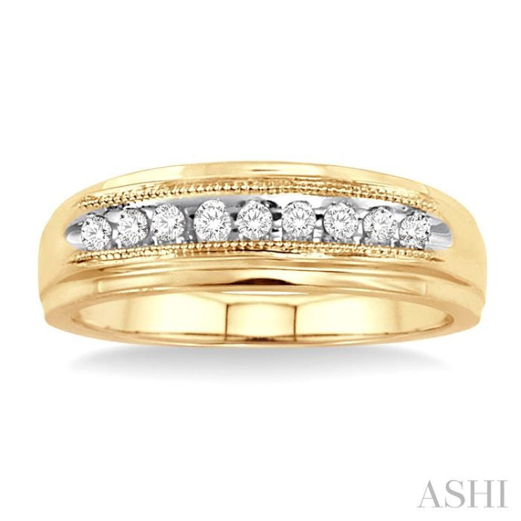 1/8 Ctw Round Cut Diamond Women's Ring in 14K Yellow Gold