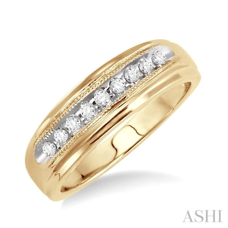 1/8 Ctw Round Cut Diamond Women's Ring in 10K Yellow Gold