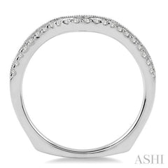 1/6 Ctw Round Cut Diamond Wedding Band in 14K White Gold