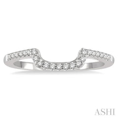 1/8 Ctw Round Cut Diamond Wedding Band in 14K White Gold