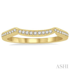 1/6 ctw Round Cut Diamond Wedding Band in 14K Yellow Gold