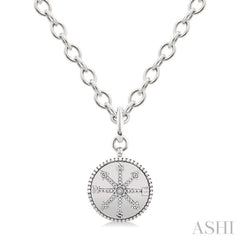 .10CTRDDM COMPASS MEDALLION PD SL-S+CH*